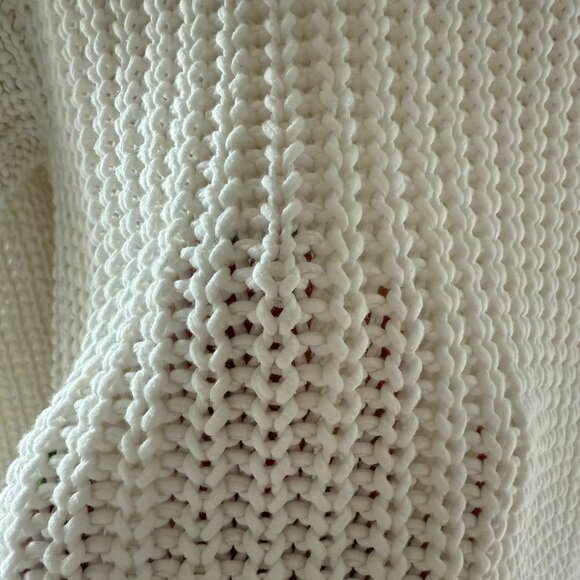 Eileen Fisher Chunky Cotton Knit Sweater Womens Petite Medium Preppy Academia - Picture 9 of 9